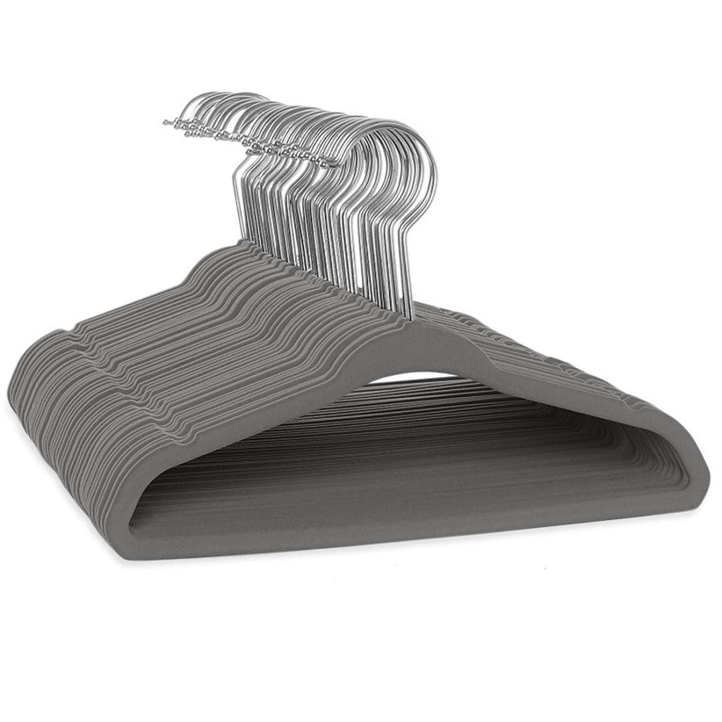 SSZMDLB under $5 Velvet Hangers, Non Slip Clothes Hangers, Slim Profile Garment Hangers for Jackets, Pants, Dresses, Shirts, Wardrobe Organization, Closet Storage Solution, Space Saving Hangers