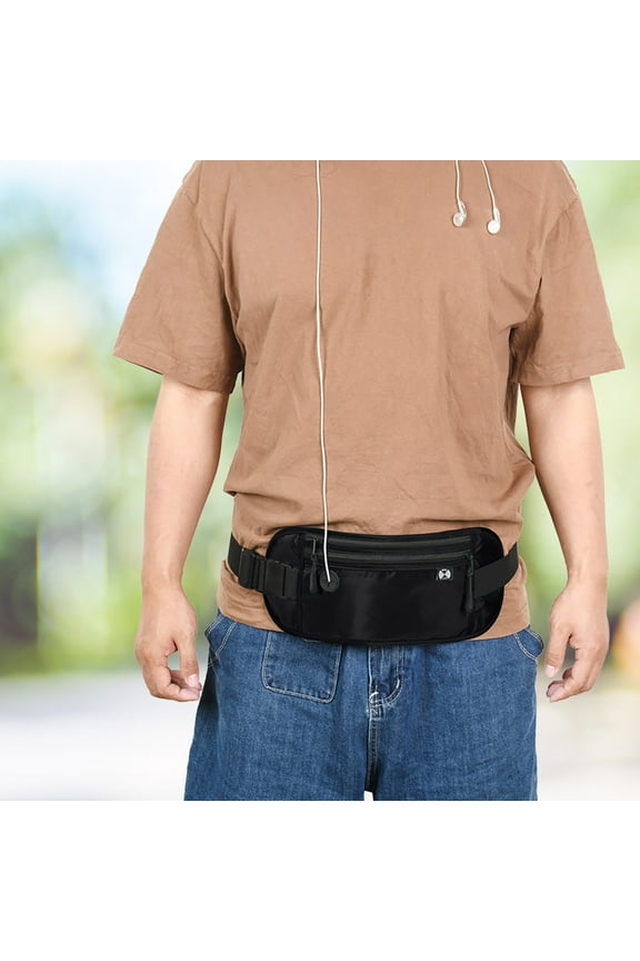 under $5 Waist Pack, Travel Passport Wallet Bag, Cell Phone Belt Bag with RFID Protection, Adjustable Fanny Pack for Walking Running Hiking Cycling Outdoor