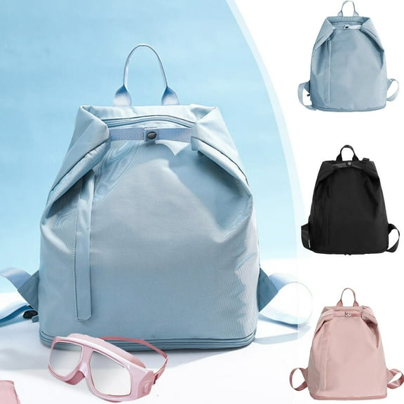 SSZMDLB under $5 Waterproof Backpack, Dry Wet Separation Sports Bag with Shoe Compartment, Swimsuits Storage Bag for Beach Pool Gym Travel Camping Hiking