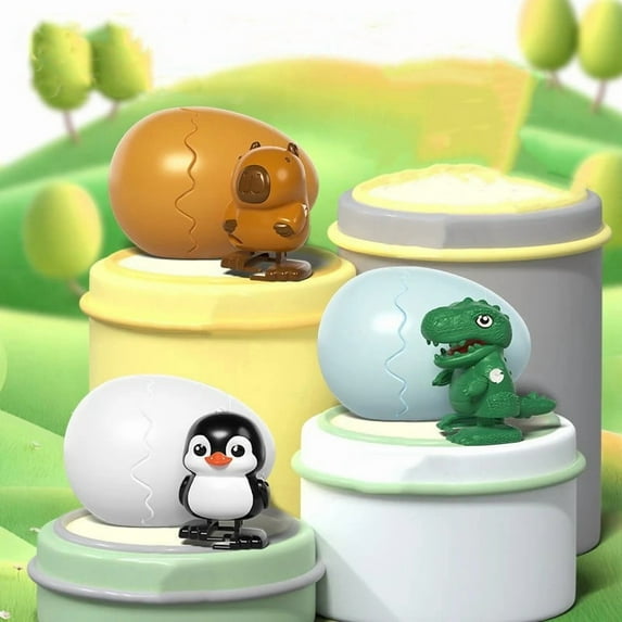 SSZMDLB under $5 Wind Up Toy, Hatching Animal Walking Toy, Cracked Egg Animal Figure, Mechanical Walking Toy for Kids, No Battery Required, Educational Plaything, Cute Animal Toy, Fun Activity Toy