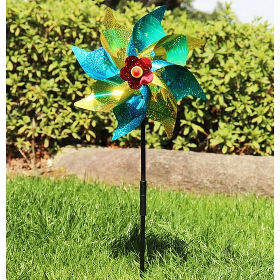SSZMDLB under $5 Windmill Toy, Windmill, Multicolor Drive Toy for Garden, Large Thickened Ornament for Farm and Yard, DIY Spinning Decor for Party, Bright Decoration for Birthday and Wedding
