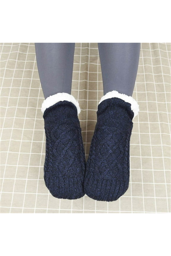 under $5 Women Winter Slipper Socks, Fleece Lined Warm Socks, Non Slip Gripper Bottom, Cozy House Socks, Cold Weather Footwear, Lounge Sleep Socks, Indoor Comfort Socks, Gift for Her