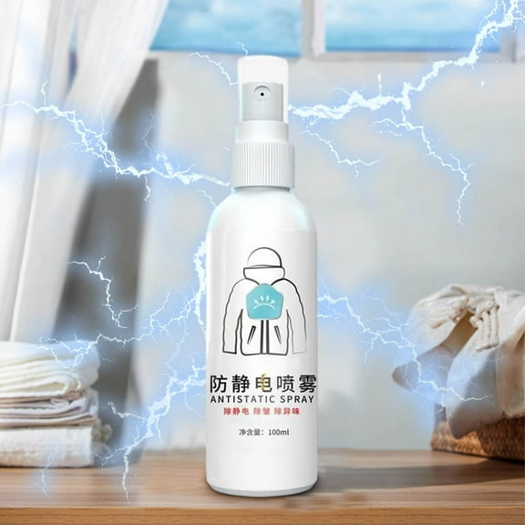 SSZMDLB Anti Static Spray For Clothes, 100ml Fabric Static Remover Eliminator, Travel Size Anti-Static Mist For Hair, Furniture And Car, Static Guard Spray For Wrinkles