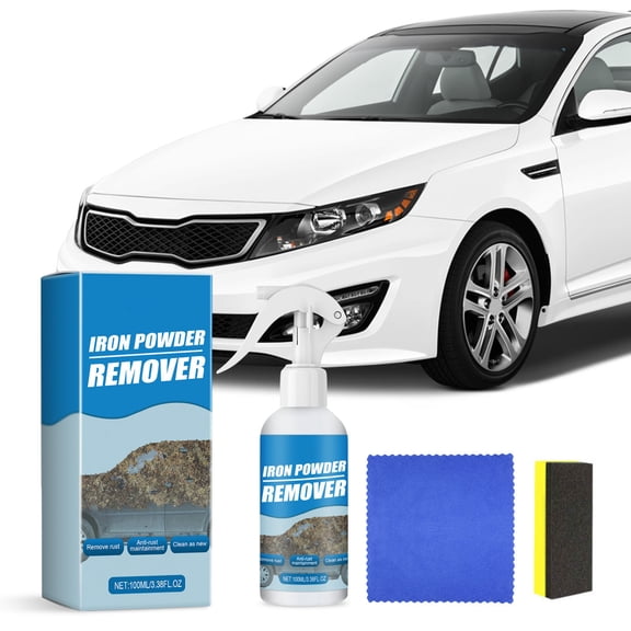 SSZMDLB Car Iron Powder Rust Removal Spray, Metal Parts Rust Dissolver, Brake Dust Cleaner, Wheel Cleaner for Cars, Iron Contaminant Remover