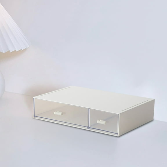 SSZMDLB Desktop Storage Box, Desktop Organizer, Storage Box, Plastic Sorting Box for Stationery, Office Supplies, Dormitory, Drawer Organizer, Stackable Tray, Workspace Tidy