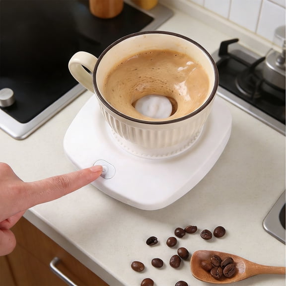 SSZMDLB Magnetic Stirrer for Coffee, USB Rechargeable Drink Stirring Base, Portable Milk Frother for Office, Any Cup Stirring Tool for Home, Automatic Stirring Machine for Drinks, Battery Operated