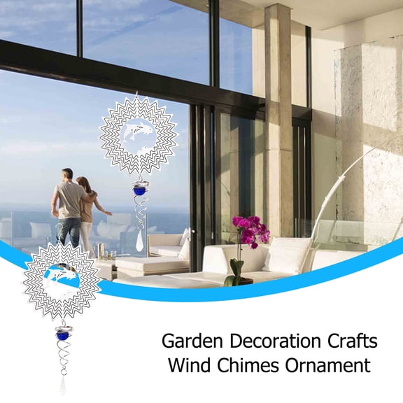 SSZMDLB Stainless Steel Wind Spinner, 3D Outdoor Garden Decoration, Rotating Wind Sculpture, Indoor Outdoor Wind Twirler, Garden Kinetic Art, Wind Spinner Ornament, Metallic Wind Catcher