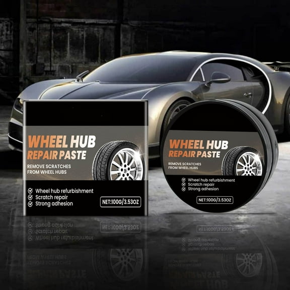 SSZMDLB Wheel Hub Polishing Paste, Car Rim Cleaner Cream, Alloy Wheel Polish, Metal Stain Remover, Wheel Brightener, Auto Detailing Paste, Tire Rim Care