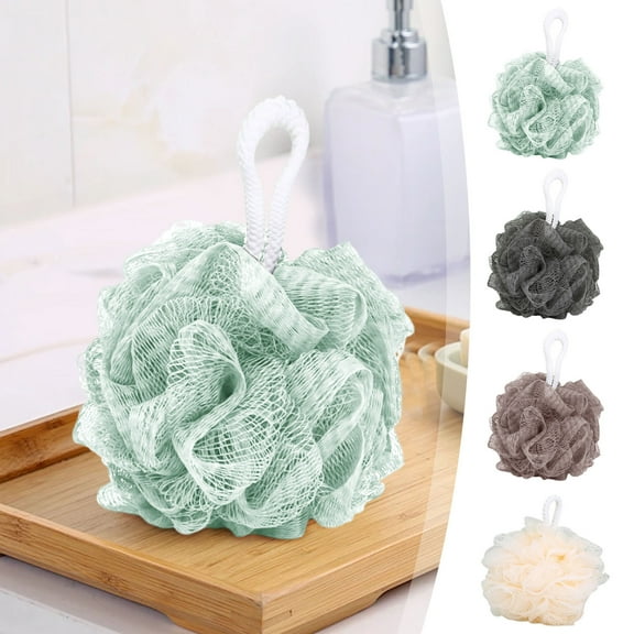 SSZMDLB under $5 Bath Sponge, Large Nylon Bath Flower, Foaming Back Rub Scrubber, Soft Bathing Product for Skin, Hanging Mesh Ball for Shower