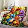 thumbnail image 1 of SSZMDLB under $5 Dinosaur Flannel Blanket, HD Digital Print Design, Soft Velvet Fabric, Lightweight Warm Cover, Bed Couch Throw, Children Room Decor, 1 of 9