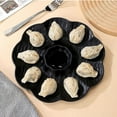 thumbnail image 1 of SSZMDLB under $5 Dumpling Plates Set, Plastic Serving Tray with Dipping Sauce Compartments, Snack Appetizer Dish for Home Commercial Restaurant Use, 1 of 6