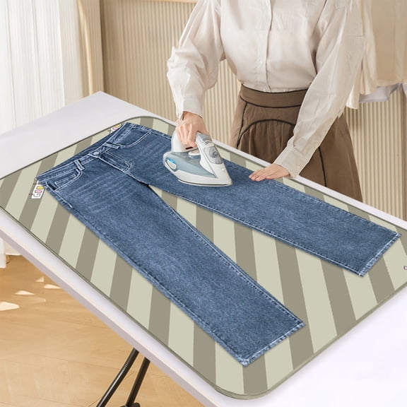 SSZMDLB under $5 Ironing Mat Heat Resistant, Non Stick Folding Mat for Ironing Board, Portable Pad for Travel Home Garment Care