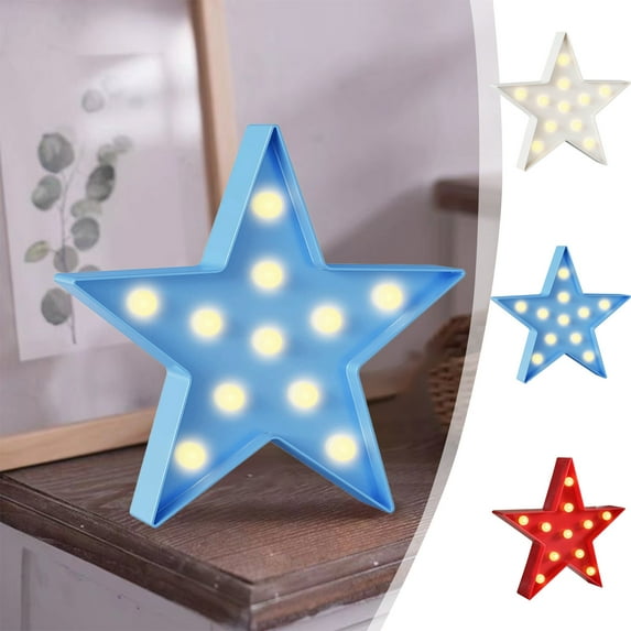 SSZMDLB under $5 Pentagram Prop Lights, LED Table Lamp for Wedding, Holiday Decor, Birthday Party Ambient Lighting, Battery Powered Decorative Lamp