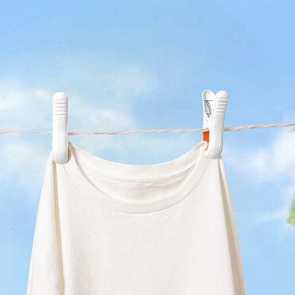 SSZMDLB under $5 Plastic Clothespins Windproof Laundry Clips, Non-Slip Heavy Duty Pins for Outdoor Indoor Drying, Fixing Securing Large Items