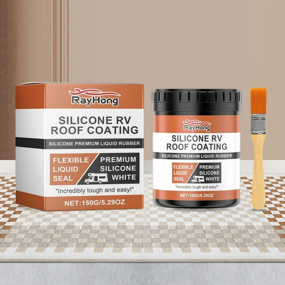 SSZMDLB under $5 RV Roof Coating, Silicone Roof Sealant for Camping Car, Waterproof Roof Repair Paint, Leakage Protection Coating for Wooden Boards