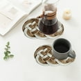 thumbnail image 1 of SSZMDLB under $5 Scandinavian Heat Insulating Mat, Round Cotton Linen Table Protector Coaster, for Kitchen Dining Table Countertop Hot Pot Pad, 1 of 6