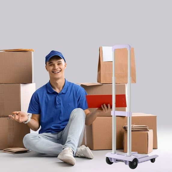 SSZMDLB under $5 Small Pull Cart Portable, Folding Shopping Cart Hand Trolley, Household Picnic Travel Grocery, Shopping Luggage Transport Wheels