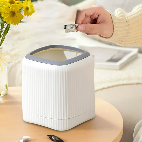 SSZMDLB under $5 Small Trash Can Bin for Desktop Bathroom Bedroom Office Mini Wastebasket without Lid Countertop