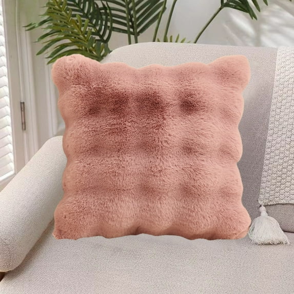 SSZMDLB under $5 Sofa Throw Pillow, Soft Fluffy Decorative Cushion with Invisible Zipper, for Couch Bed Living Room Bedroom Outdoor Patio Chair Decor