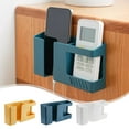 thumbnail image 1 of SSZMDLB under $5 Wall Mounted Remote Holder, Adhesive No Drill Phone Charging Stand Storage Box, Multifunctional Organizer Rack for Living Room, 1 of 9