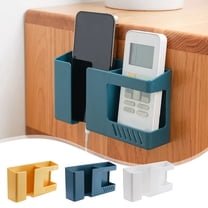 SSZMDLB under $5 Wall Mounted Remote Holder, Adhesive No Drill Phone Charging Stand Storage Box, Multifunctional Organizer Rack for Living Room
