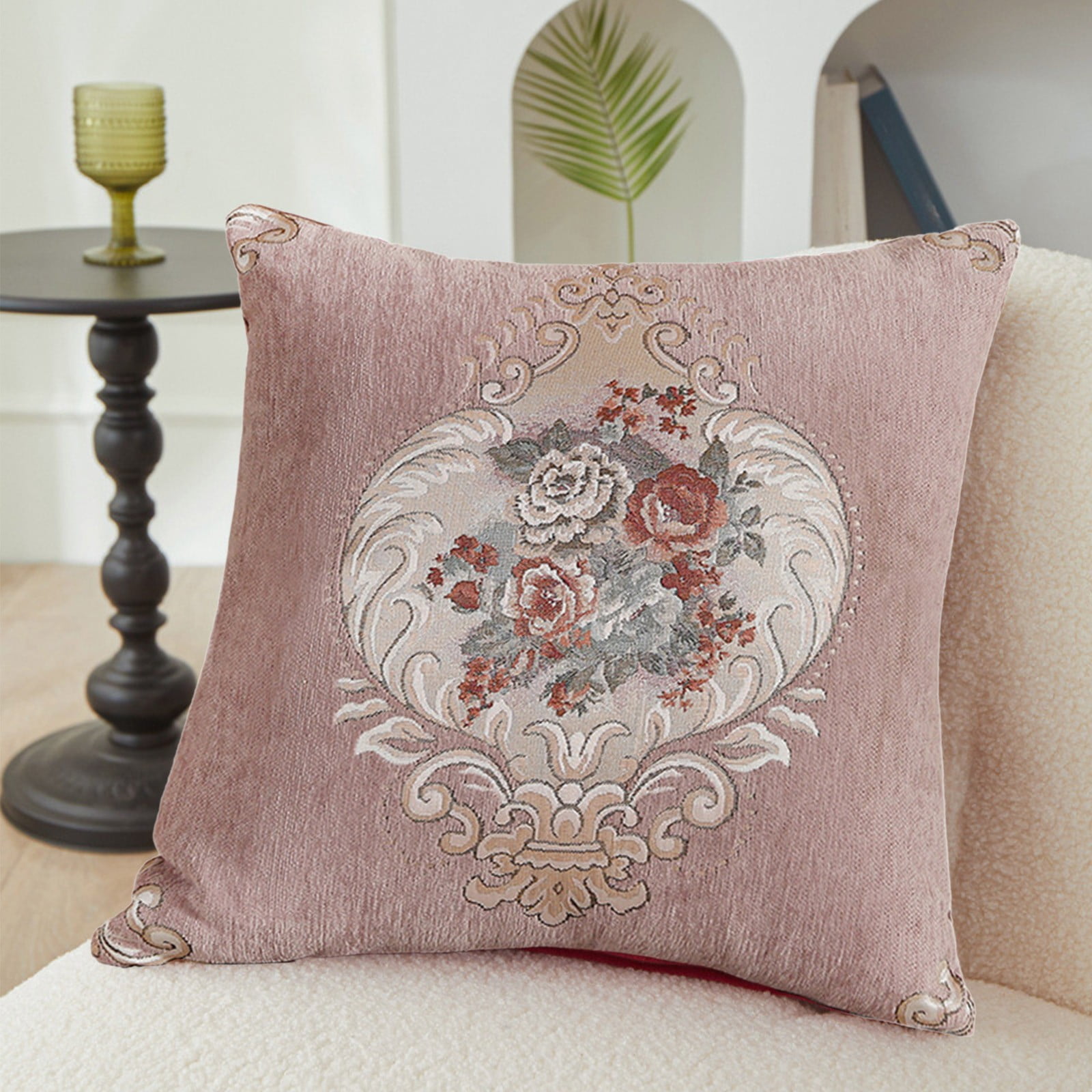 Flower Floor Pillow 14.57 Inch - Soft Floral Decorative Cushion For Bed, Sofa & Floor Seating