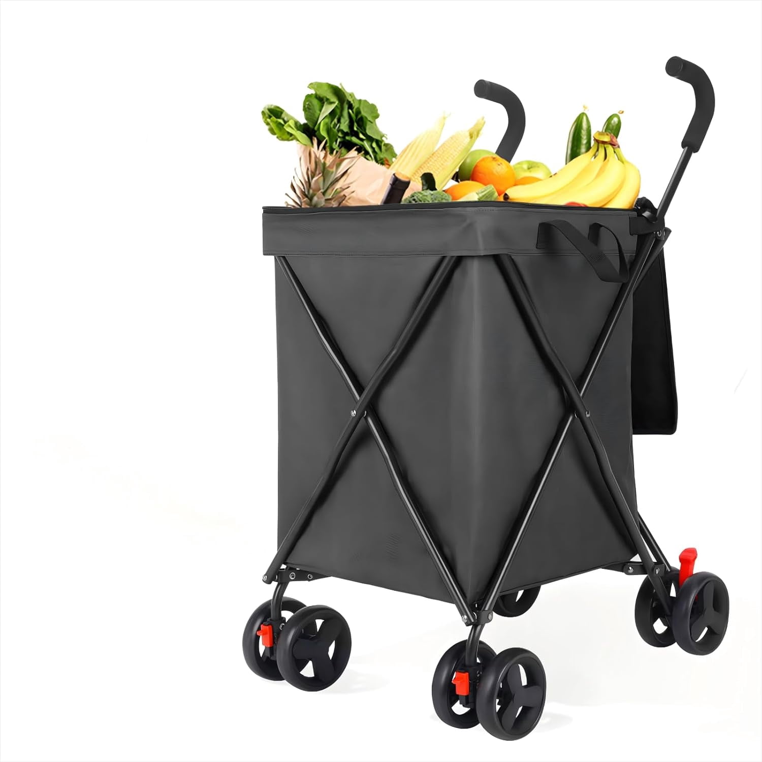SShopping Cart, Collapsible Folding Utility Wagons Carts Heavy Duty ... - Minimalist Utility Cart Rental