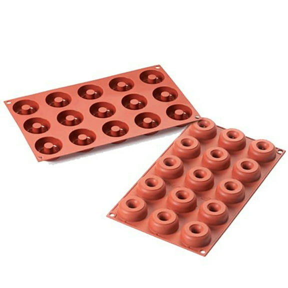SSilikomart Flexible Donut Silicone Bakeware, 0.7 Oz (22ml) - 15 Cavities