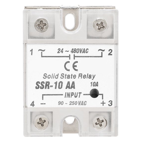 SSr 10 AA 10A Solid State Relay Module SSR AC-AC Input 90-250V AC Output 24-480V AC