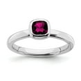 thumbnail image 1 of SSr Stackable Expressions Cushion Cut Rhodolite Garnet Ring, 1 of 1