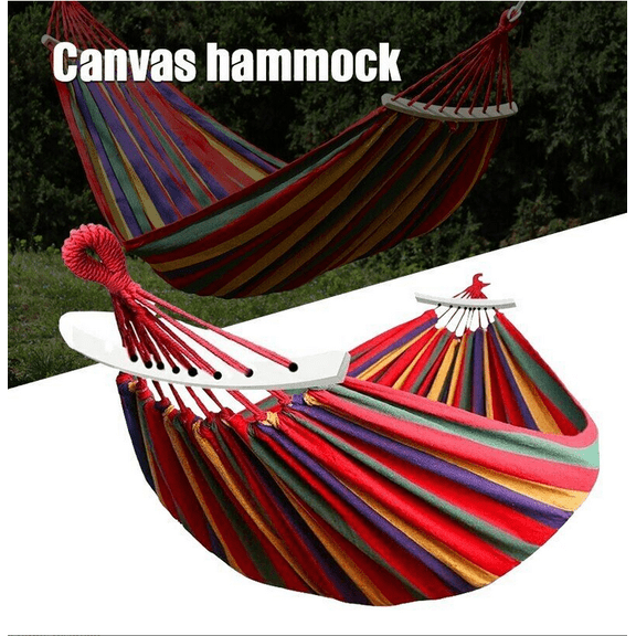 SSyao 2 Person Double Camping Hammock Chair Bed Outdoor Hanging Swing Sleeping Gear, 2PACK
