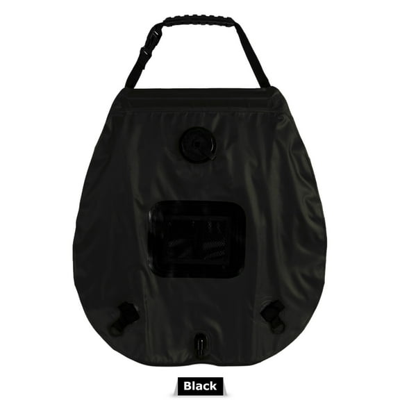 SSyao 20L Water Bags Outdoor Camping Solar Heat Shower Bag Portable Compact Heated, Black