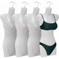 thumbnail image 1 of SSyao 4PCS Female Torso Dress Form Sewing Mannequin Polypropylene (PP) Retail Mannequin Manikin 27 Inch Height Display Dress Clothing Form with Metal Hook,White, 1 of 8