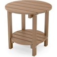 thumbnail image 1 of SSyao Adirondack Side Table, 18" Double Outdoor Side Table, Poly Lumber end Table, Weather Resistant for Indoor, Patio, Pool, Porch, Backyard-Teak, 1 of 7