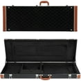 thumbnail image 1 of SSyao Electric Guitar Hard Case, Rectangle Wooden Standard 39-Inch Electric Guitars Hard-Shell Protective Carrying Case for KST/KTL/170 Model with Lock Latch Padding (Diamond Black Brown), 1 of 8