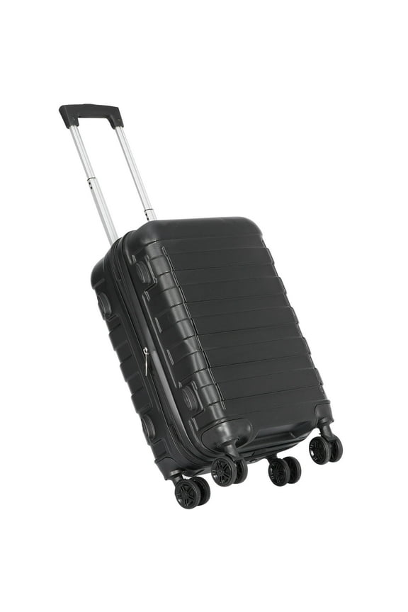 Hardside Carry On Spinner Suitcase Luggage Expandable with Wheels 22" Black