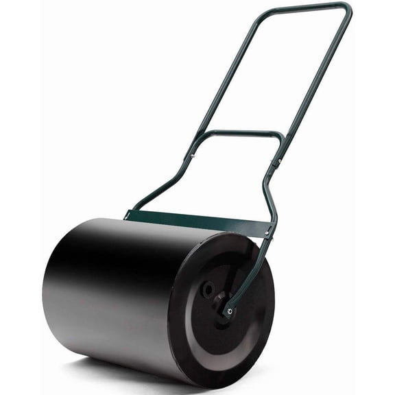 SSyao Lawn Roller 16 Gallon/60L, Heavy-Duty Garden Sod Roller with Push, Pull, Tow-Behind Options, Water or Sand Filled Yard Drum Roller for Grass Maintenance, Landscaping, Lawn, Park 16"x20"