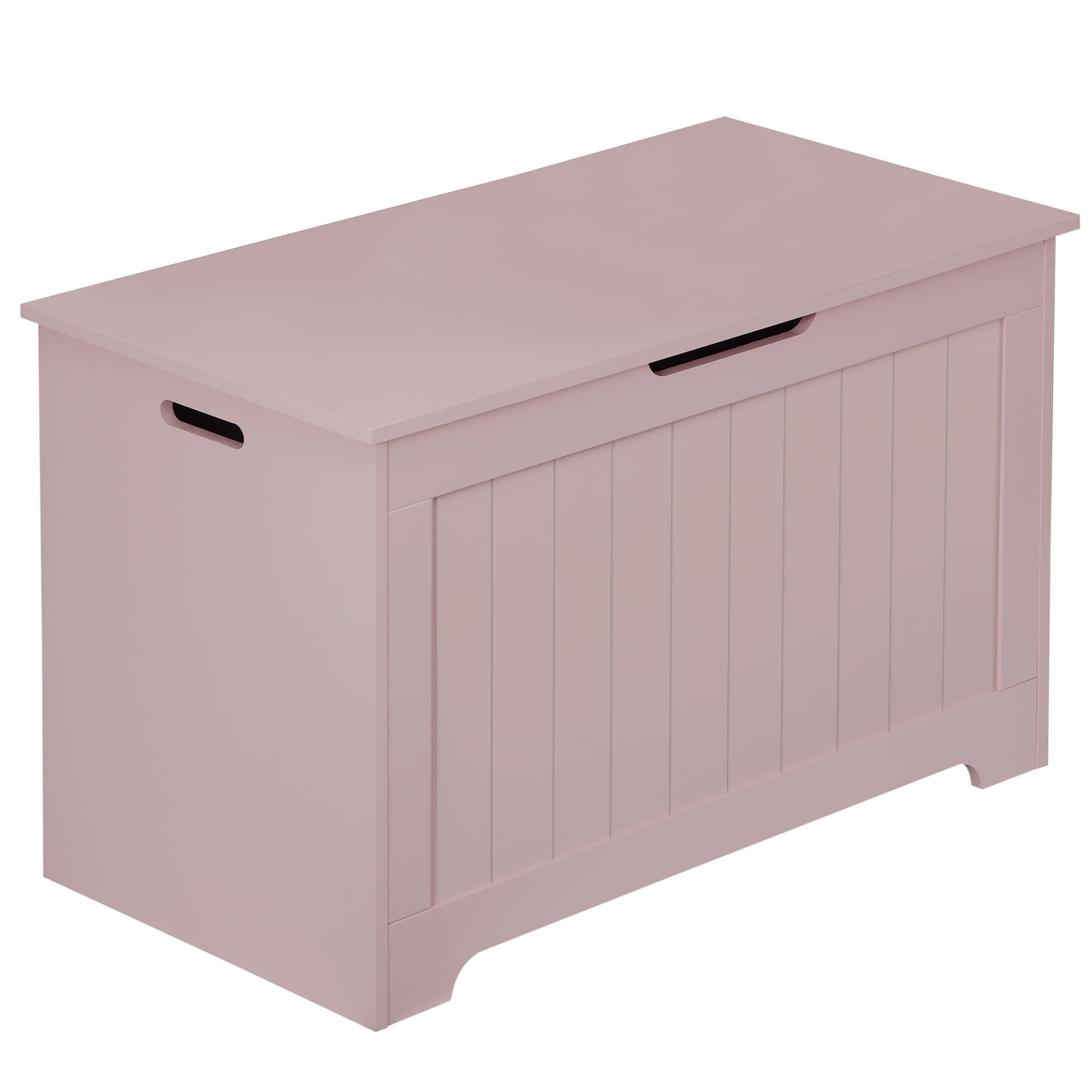 SSyao Lift Top Entryway Storage Chest 2 Safety Hinge Wooden Toy Box ...