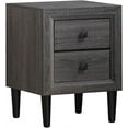 thumbnail image 1 of SSyao Nightstand with Drawer, Fully-Assembled 2-Drawer Bedside Tables with Solid Wood Legs for Bedroom, Modern Night Stand Side Table for Small Space Living Room, Grey, 1 of 9