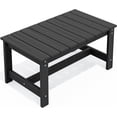 thumbnail image 1 of SSyao Outdoor Coffee Table, HDPE All-Weather Rectangular Patio Table, Heavy Duty Small Side Table for Balcony, Deck, Garden, Poolside Furniture，1 Piece-black, 1 of 6