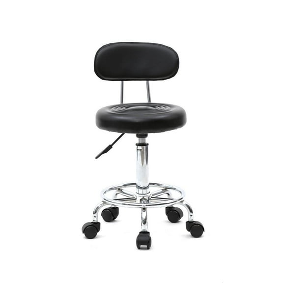 SSyao Rolling Swivel Salon Stool Chair with Back Support Height  Adjustable Hydraulic