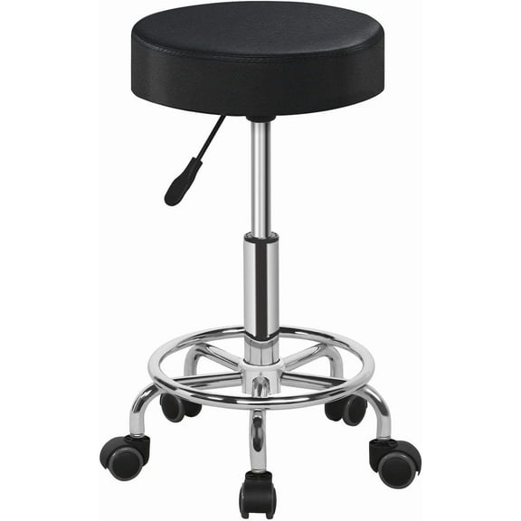 SSyao Rolling Swivel Stool Hydraulic Height Adjustable Salon Spa Tattoo Massage Facial Stool Chair with Wheels Black