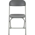 thumbnail image 1 of SSyao Set of 2 Plastic Folding Chairs - 650 LB Weight Capacity Lightweight Stackable Folding Chair-Grey, 1 of 10