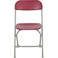 thumbnail image 1 of SSyao Set of 2 Plastic Folding Chairs - 650 LB Weight Capacity Lightweight Stackable Folding Chair-Red, 1 of 10