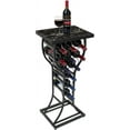 thumbnail image 1 of SSyao Wine Rack Console for Home Bar - Mini Wine Stand with Faux Black Marble Table Top - Durable Metal Freestanding Wine Storage Cabinet Shelf - Wine Racks Free Standing, Marble Wine Rack - Black, 1 of 9