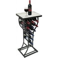 thumbnail image 1 of SSyao Wine Rack Console for Home Bar - Mini Wine Stand with Faux Black Marble Table Top - Durable Metal Freestanding Wine Storage Cabinet Shelf - Wine Racks Free Standing, Marble Wine Rack - White, 1 of 9