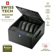 Swiss Tech W chter 500 Biometric 5-Gun Safe with Modular Foam, USB-C & LCD Display