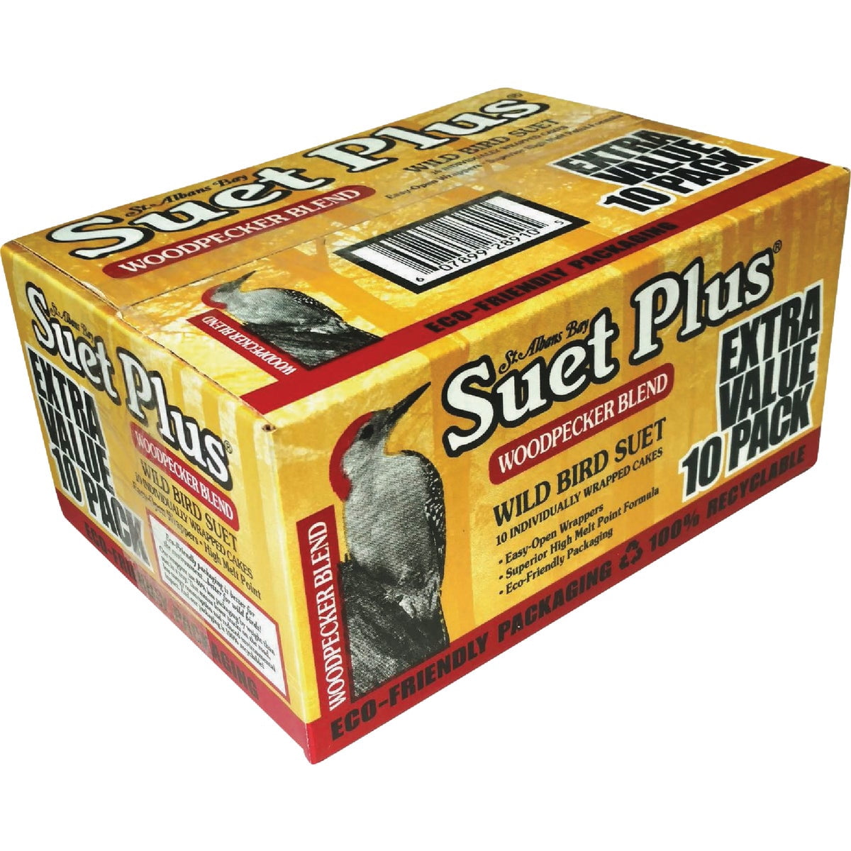 10-pack St. Albans Bay Suet Plus Woodpecker Suet Cakes - For Wild Birds - 10 Pack, 11 Ounce — Residential Use, Standard Application