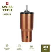 Swiss Tech Becher Bronze 30oz Water Bottle, Triple-Wall Copper Lined, Leak Proof