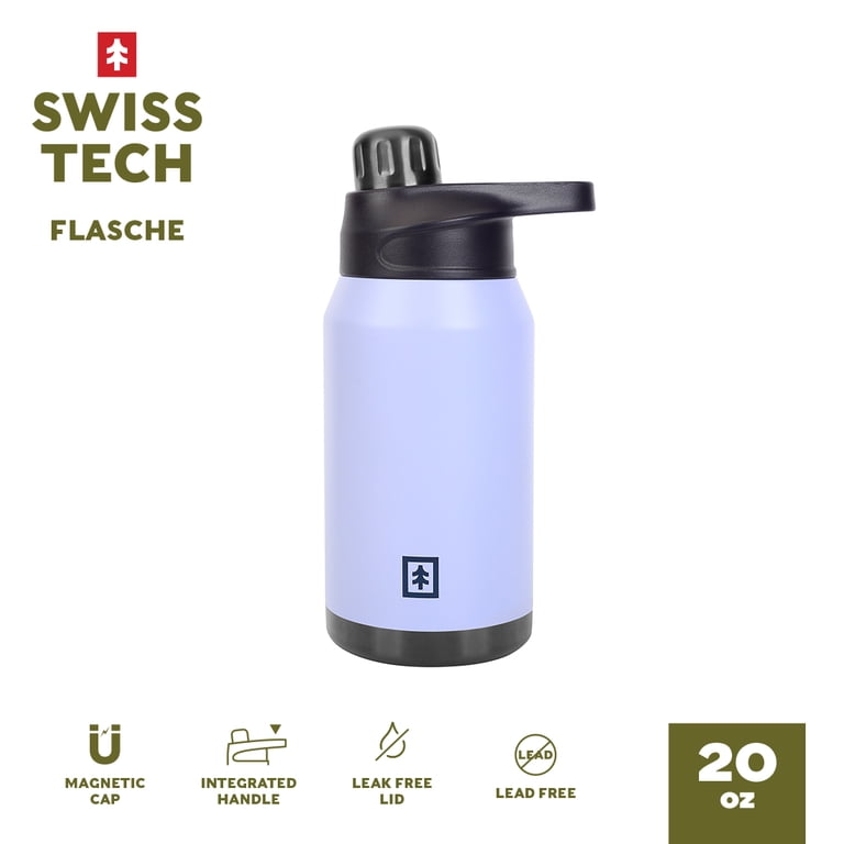 Swiss Tech Flasche Myrtle Purple 20oz Magnetic Cap Water Bottle